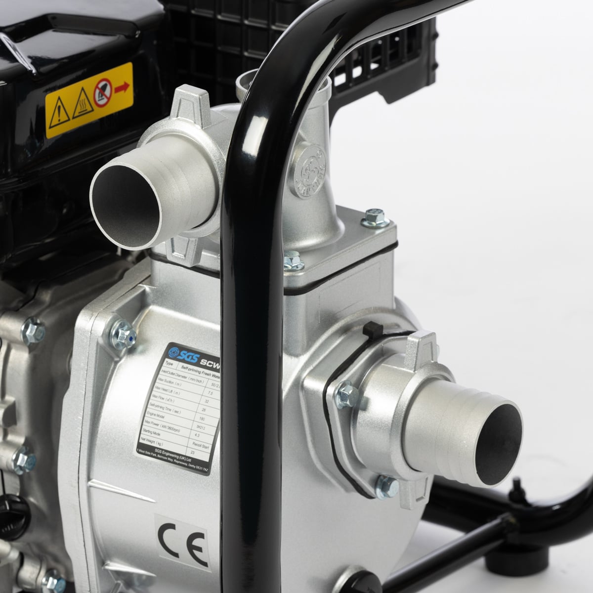 SGS 212cc Petrol Clean Water Pump - 2 Inch / 50mm Suction & Discharge - 4 Stroke